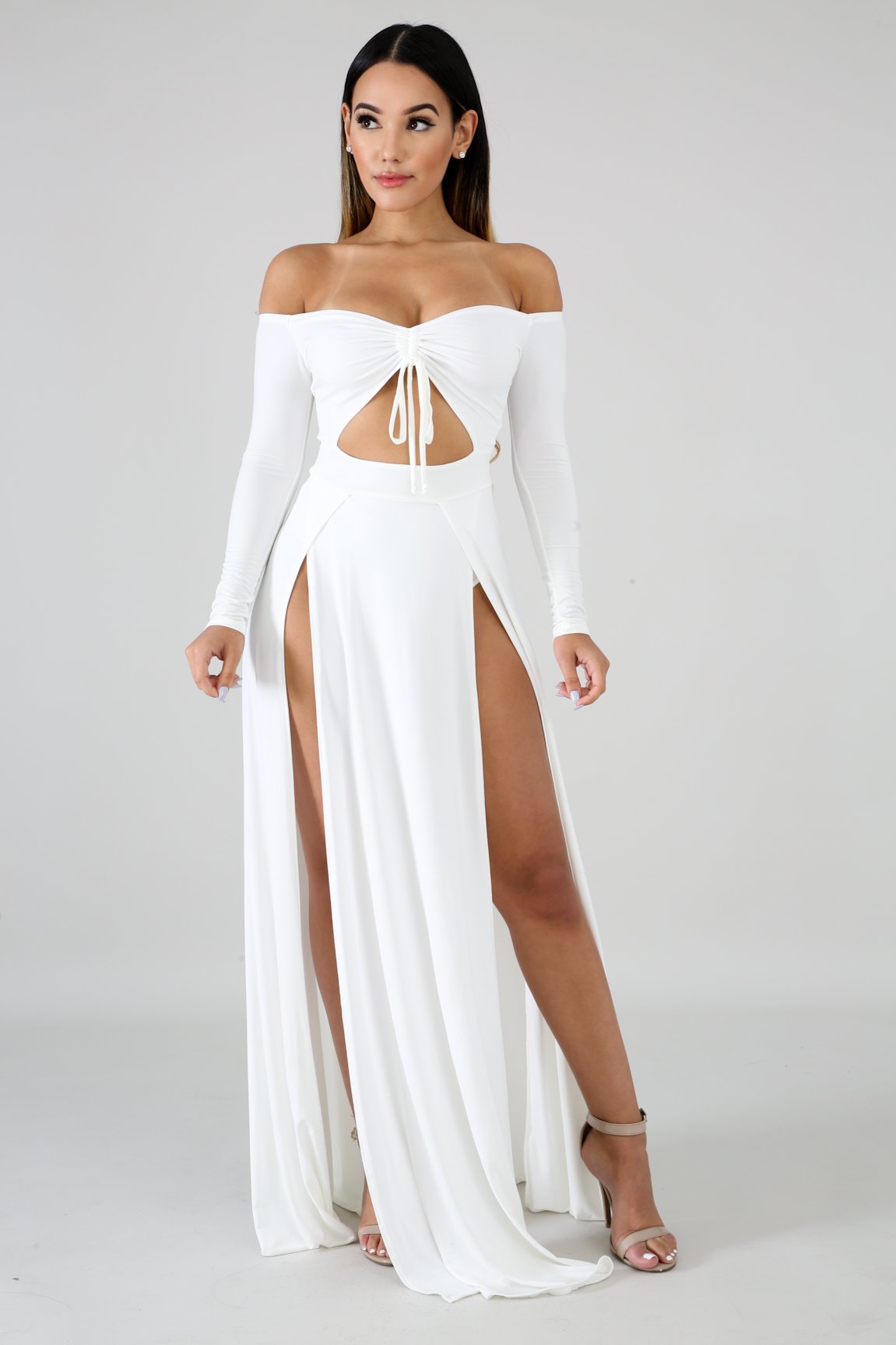 maxi slit dress