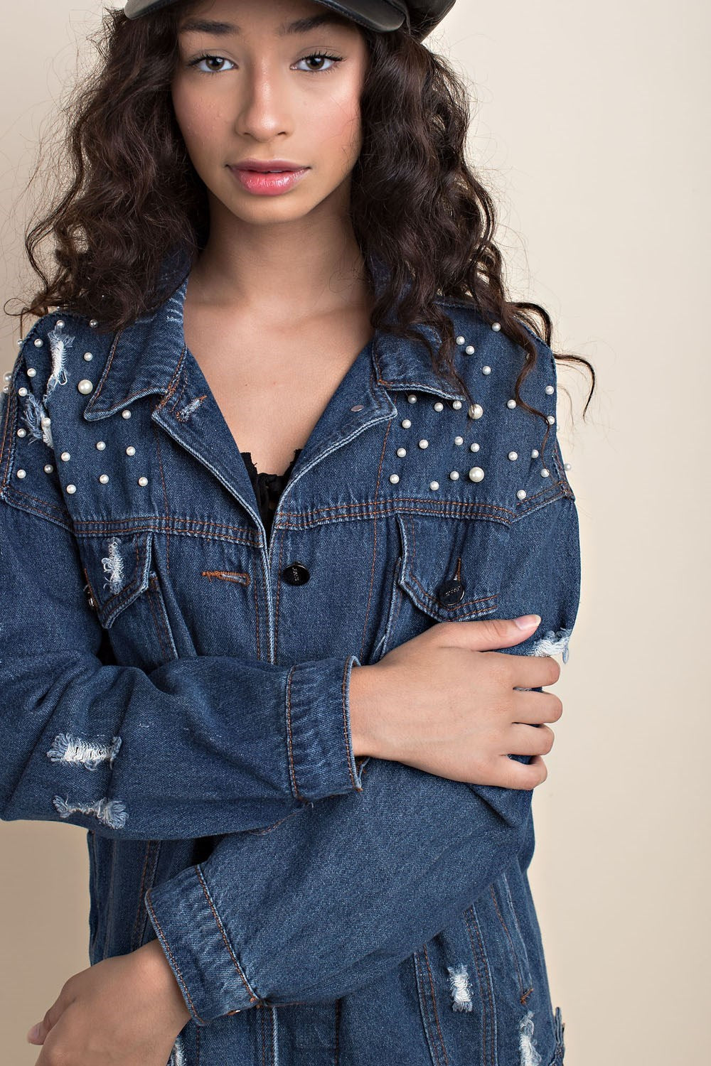 Finding Pearls Denim Jacket