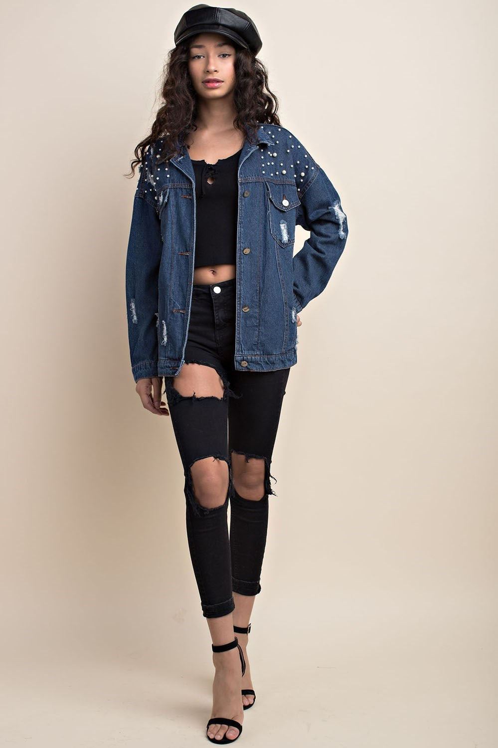 Finding Pearls Denim Jacket